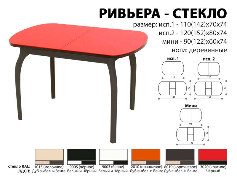 стол обеденный ривьера стекло во Владимире