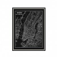 постер new york city черный во Владимире