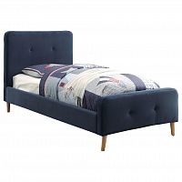 кровать button tufted flannelette navy 140х200 во Владимире