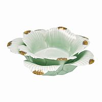 подсвечник керамический в виде цветка с золотыми лепестками flower pale green medium, 4 см во Владимире