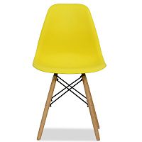 стул деревянный pc-015 желтый ножки дерево (eames style) во Владимире