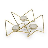 набор подсвечников золотых металлических для чайных свечей tri-angular loop, 7 см, 3 штуки во Владимире