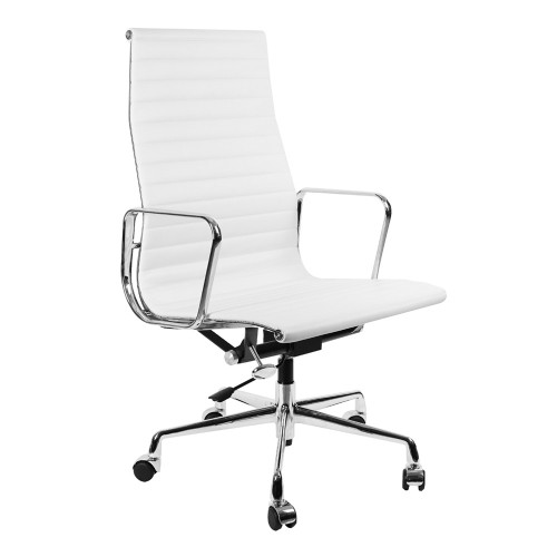 кресло eames style белая кожа во Владимире