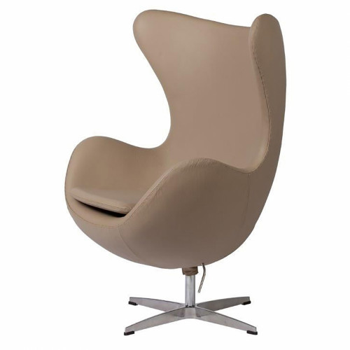 кресло egg chair кожа темно-бежевое во Владимире