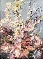 картина маслом красивые цветы 90*120 см. во Владимире