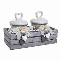 банка love с крышкой, набор 2 шт. на подставке серого цвета во Владимире