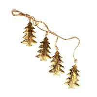 гирлянда новогодняя подвесная елки золотые golden trees, 65 см во Владимире