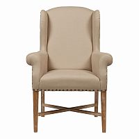 кресло мягкое с ушами french wing chair бежевое во Владимире