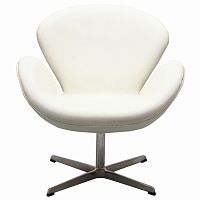 кресло swan chair экокожа белое во Владимире