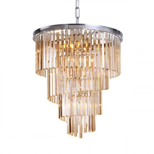 люстра helix amber от delight collection хром/янтарная во Владимире