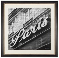 постер в черной раме 90х90 см newsprint paris во Владимире