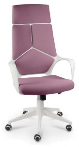 кресло офисное iq белый пластик фиолетовая ткань во Владимире