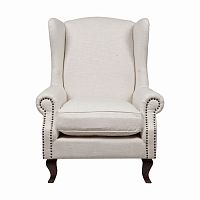 кресло мягкое с ушами белое collins wingback chair во Владимире