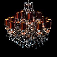 люстра md09045-15a от illuminati коричневая/ хром/дымчатая во Владимире