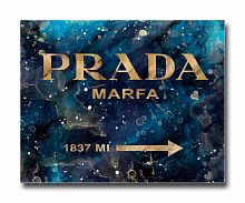 постер prada mafia на синем в золотом a4 во Владимире