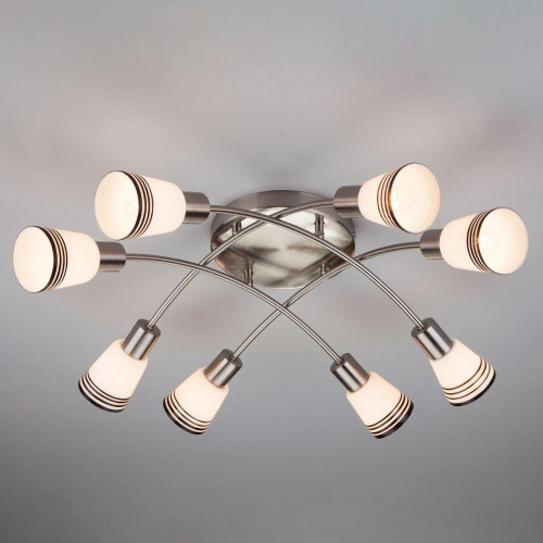 потолочная люстра eurosvet jenna 30131/8 сатин-никель во Владимире