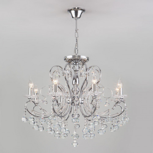 подвесная люстра eurosvet collana 10096/8 хром во Владимире