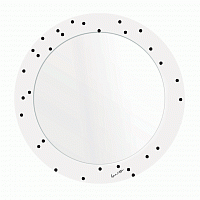 зеркало с рисунком белое круглое черные точки pois во Владимире