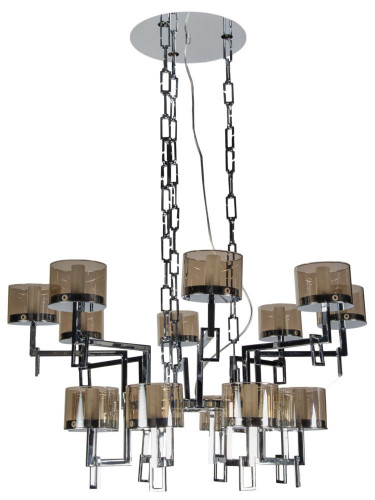 люстра surrounded / md10290-16sc с тонированными стеклянными колбами во Владимире