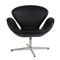 кресло arne jacobsen style swan chair черное во Владимире