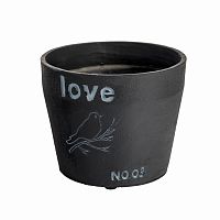 цветочный горшок love чёрный во Владимире