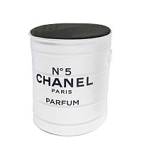 декоративная бочка- пуф chanel №5 white m во Владимире