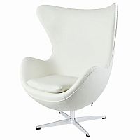 кресло egg chair by arne jacobsen белое во Владимире