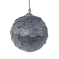 шар новогодний серебряный с блестящими чешуйками paper ball, 10 см во Владимире