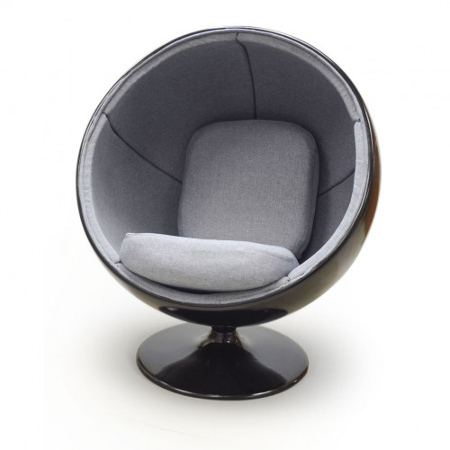 кресло ball chair черно-серое во Владимире