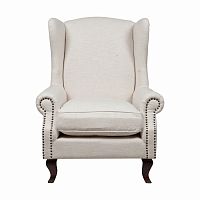 кресло collins wingback chair кремовая ткань во Владимире