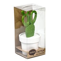 ножницы cactus с держателем, белые с зеленым во Владимире