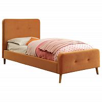 кровать button tufted flannelette orange 90х200 во Владимире