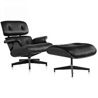 кресло eames style lounge chair черное во Владимире