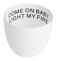 подсвечник белый фарфоровый с надписью внутри come on baby light my fire, 6,5 см во Владимире