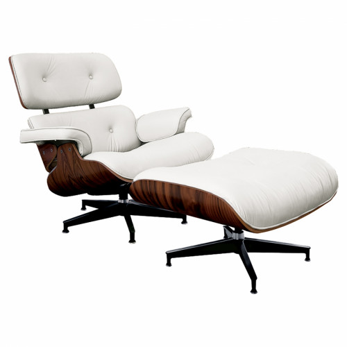 кресло lounge chair & ottoman белое во Владимире