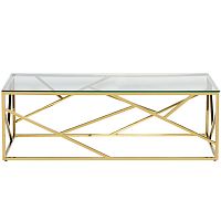 стол журнальный h-bridge gold 120*60*40см золотой во Владимире