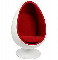 кресло ovalia egg style chair красное во Владимире