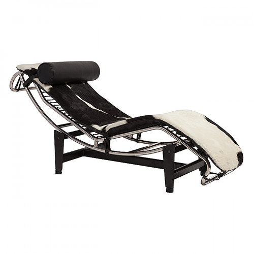 шезлонг chaise longue lc4 черно-белый во Владимире