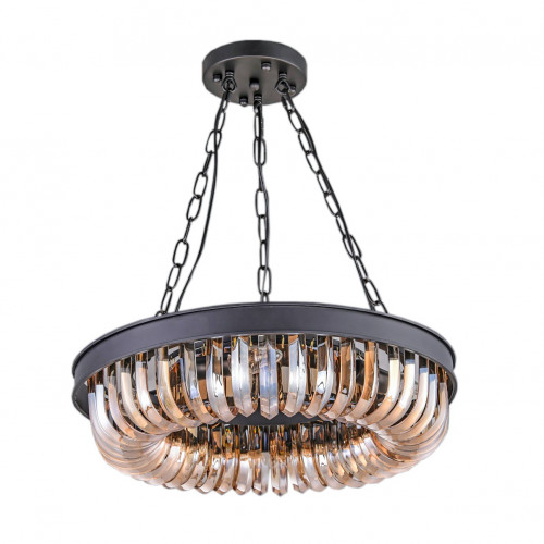 люстра terra black amber d50 черная, стекло янтарного цвета во Владимире