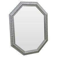зеркало серебряное восьмиугольное вытянутое с декором silver luxury во Владимире