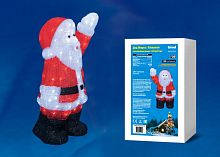 фигурка светодиодная «дед мороз» 38х24x60см (ul-00002332) uld-m3860-120/sta white ip20 xmasman во Владимире