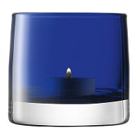 подсвечник стеклянный синий для чайной свечи light colour, 8,5 см во Владимире