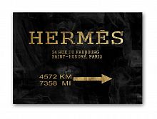 постер hermes без рамки, черный, а4 во Владимире
