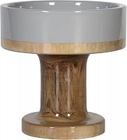 ваза настольная rustic chic bowl grey wood во Владимире