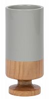 ваза настольная rustic chic tube grey wood во Владимире
