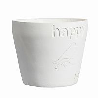 цветочный горшок happy белый во Владимире