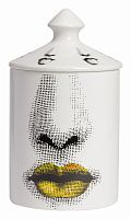подсвечник белый с крышкой пьеро форназетти желтые губы bacio candle yellow, 33 см во Владимире