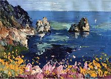 картина маслом морские скалы во Владимире