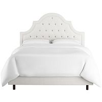 кровать двуспальная 180х200 белая с каретной стяжкой harvey tufted white во Владимире