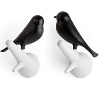вешалки настенные sparrow 2 шт. белые-черные во Владимире